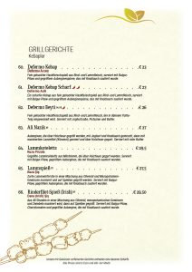 Our Menu - Defermo